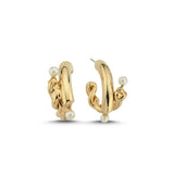 CURVED HOOPS WITH PEARLS