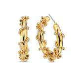 GOLDEN MIDI CIRCLE HOOPS SWAROSKI