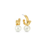 CURVED HOOPS WITH MEGA PEARLS