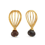 BALLOON BROWN EARRINGS