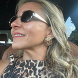 CRYSTAL SHELL EARRINGS