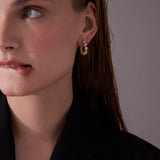 LISA 14K GOLD HOOPS WITH DIAMONDS