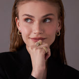 LISA 14K GOLD HOOPS WITH SAVORAYT