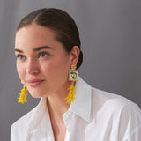 SORRENTO SQUARE EARRINGS YELLOW