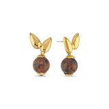 BİRD WING EARRINGS BROWN TONES