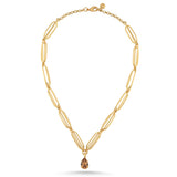 MOCHA LINKED DROP NECKLACE