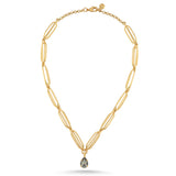 MIDNIGHT LINKED DROP NECKLACE