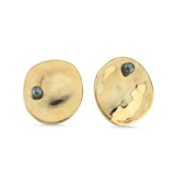 MIRROR GREY PEARL EARRINGS