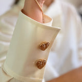 GOLD HEART CUFFLINKS