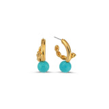 CURVED HOOPS WITH MEGA TURQUOISE