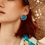 NEST EARRINGS DEEP BLUE