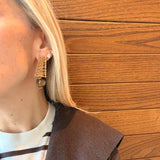 AFRICAN EARRINGS TIGER EYE