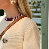 HALF BLOOM EARRINGS WITH PEARLS