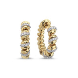 LISA 14K GOLD HOOPS WITH DIAMONDS