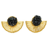 LILI WING EARRINGS BLACK