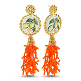 SORRENTO CIRCLE EARRINGS ORANGE