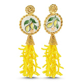 SORRENTO CIRCLE EARRINGS YELLOW