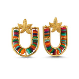 U STAR EARRINGS MULTI