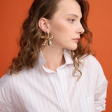 FLEUR BROWN EARRINGS