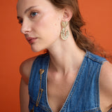 GOLD HEART DROP EARRING